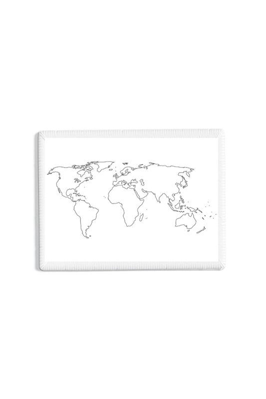 World Map Patch White
