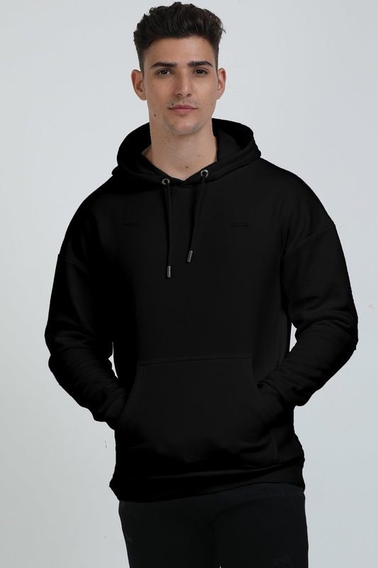 PRYTK Solid Black Heavyweight Oversized Hoodie