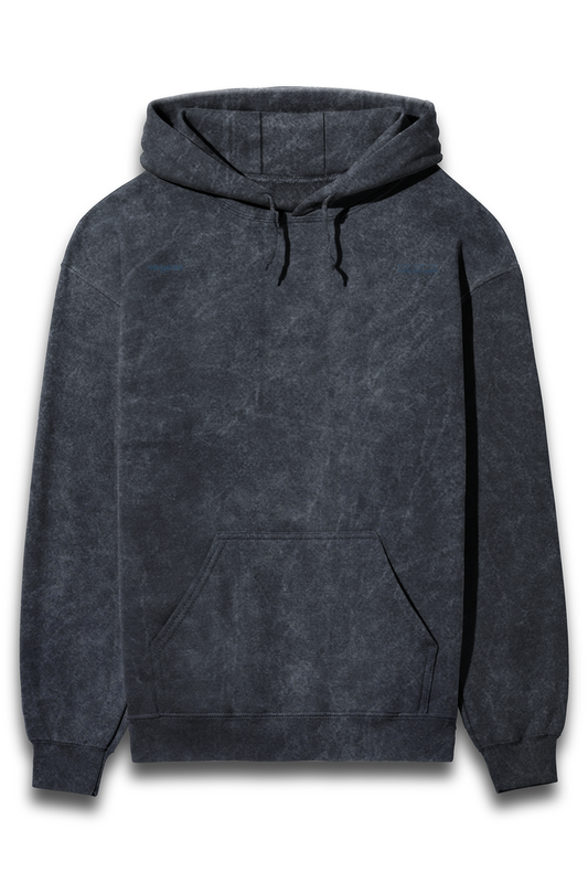 PRYTK Solid Navy Acid Wash Hoodie