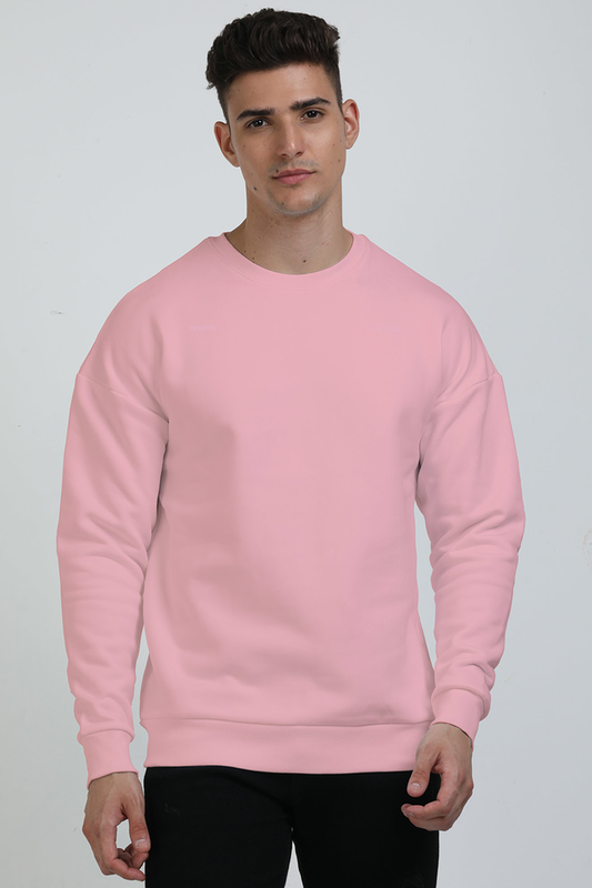 PRYTK Solid Light Pink Heavyweight Oversized Sweatshirt