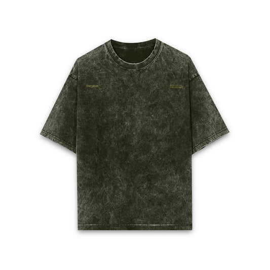 PRYTK Solid Olive Acid Wash Oversized T-shirt