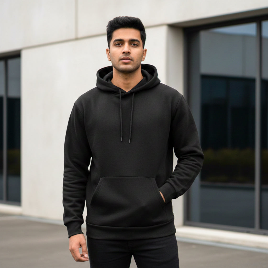 Plain Black Hoodie