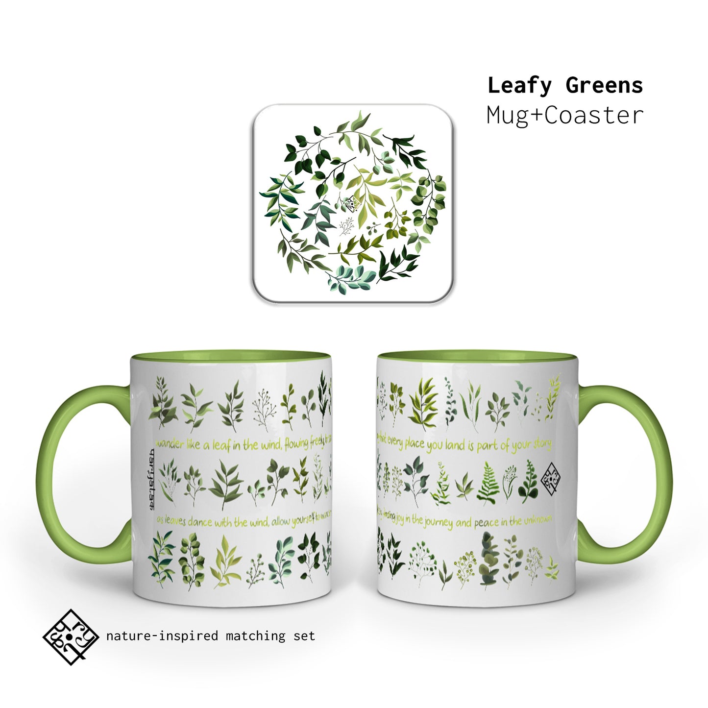 Leafy Greens Mug + Coaster Pack