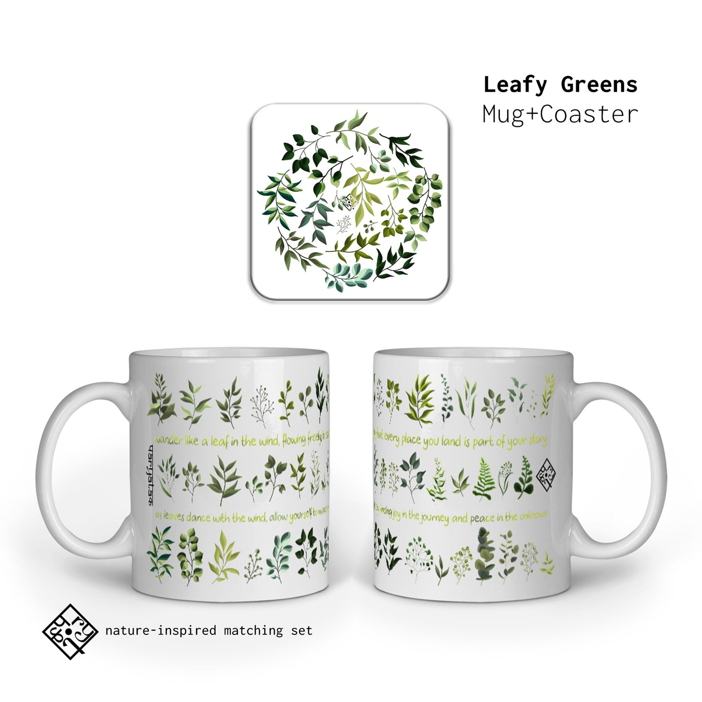 Leafy Greens Mug + Coaster Pack