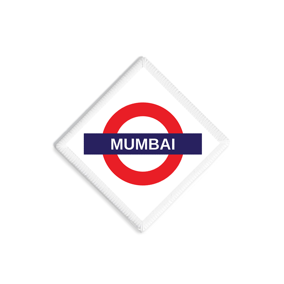 Mumbai Railway Signboard Patch