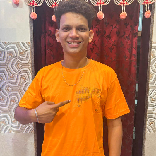 Maharashtra GeoLingo // Black Print T-shirt for Men