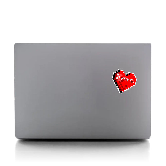 PRYTK Red Pixel Heart Sticker 3x3