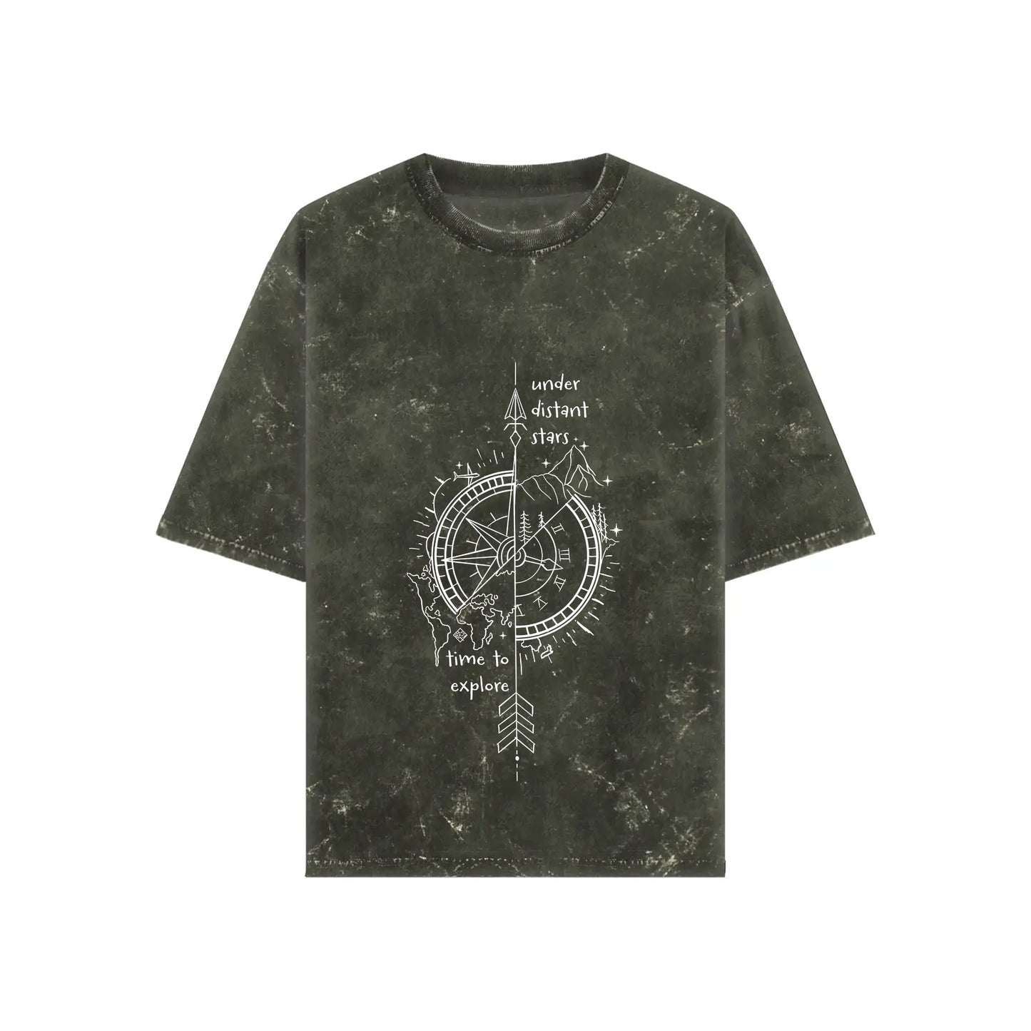 Stellar Expedition Acid Wash Oversized T-shirt