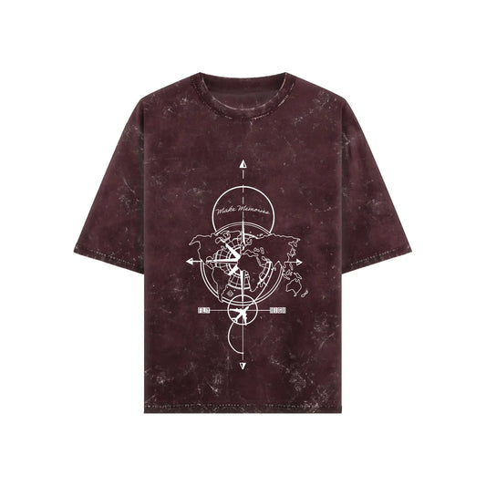 Worldwide Memories Acid Wash Oversized T-shirt