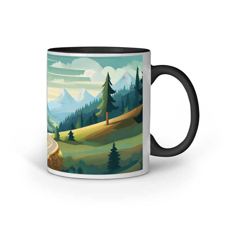 Mountains With Winding Road Mug