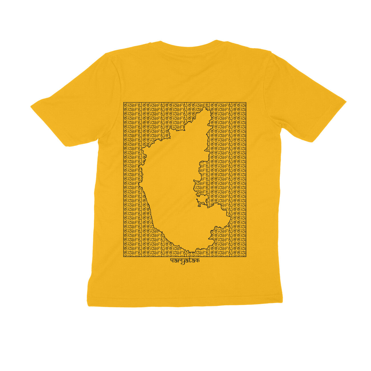 Karnataka GeoLingo // Black Print T-shirt for Men