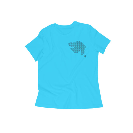 Gujarat GeoLingo // Black Print T-shirt for Women