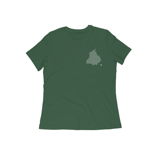 Punjab GeoLingo // White Print T-shirt for Women