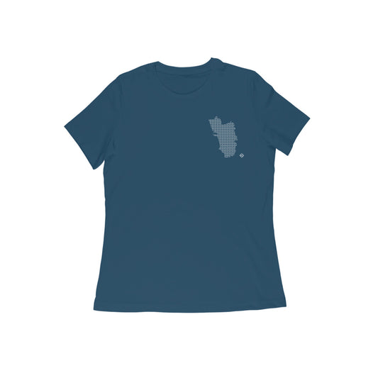 Goa GeoLingo // White Print T-shirt for Women