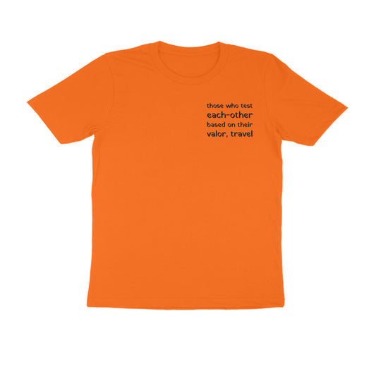 अन्योन्यवीर्यनिकषाः पुरुषा भ्रमन्ति - Sanskrit T-shirt for Men
