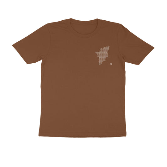 Tamil Nadu GeoLingo // White Print T-shirt for Men