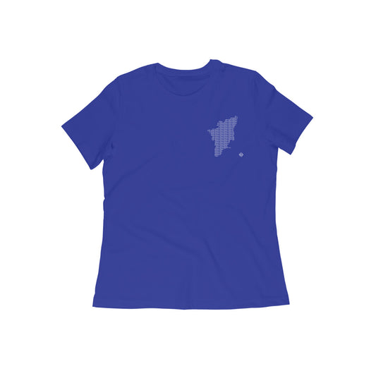 Tamil Nadu GeoLingo // White Print T-shirt for Women