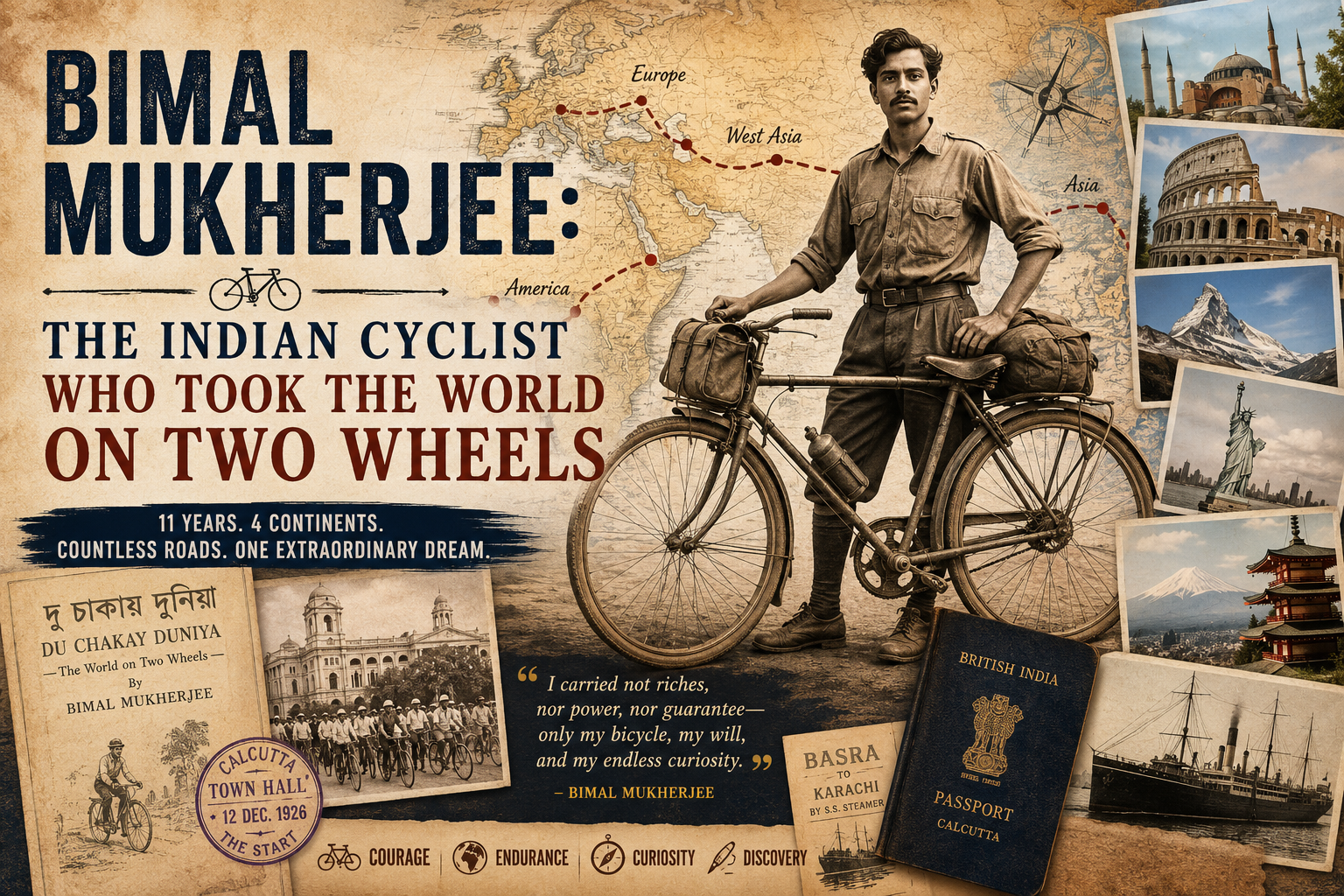Bimal Mukherjee: The Indian Cyclist Who Took the World on Two Wheels