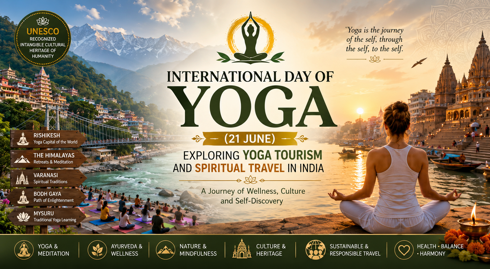 International Day of Yoga (21 June): Exploring Yoga Tourism and Spiritual Travel in India