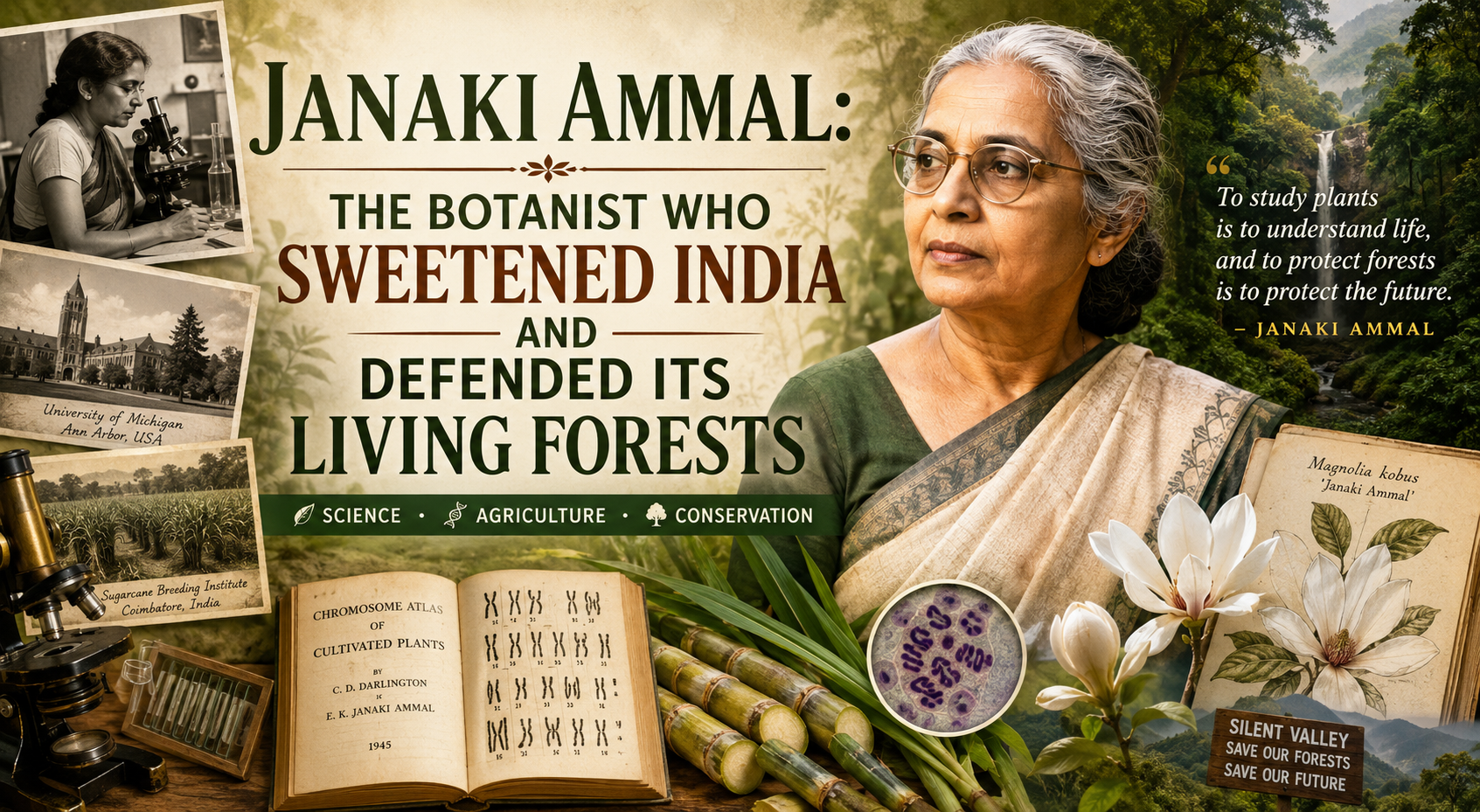 Janaki Ammal: The Botanist Who Sweetened India and Defended Its Living Forests