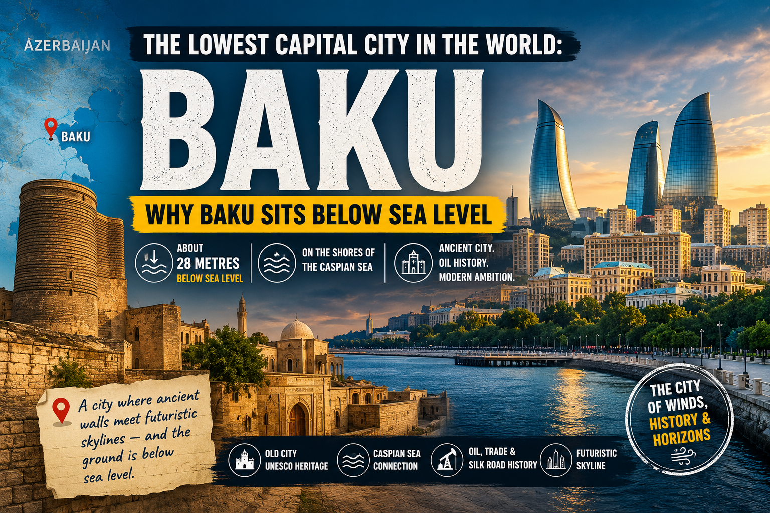 The Lowest Capital City in the World: Why Baku Sits Below Sea Level