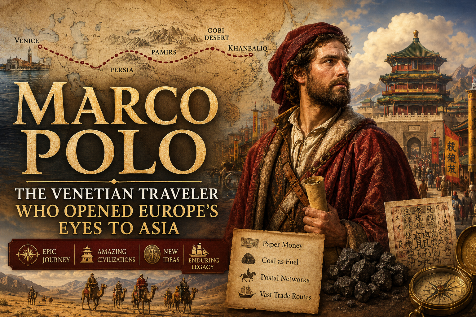 Marco Polo: The Venetian Traveler Who Opened Europe’s Eyes to Asia