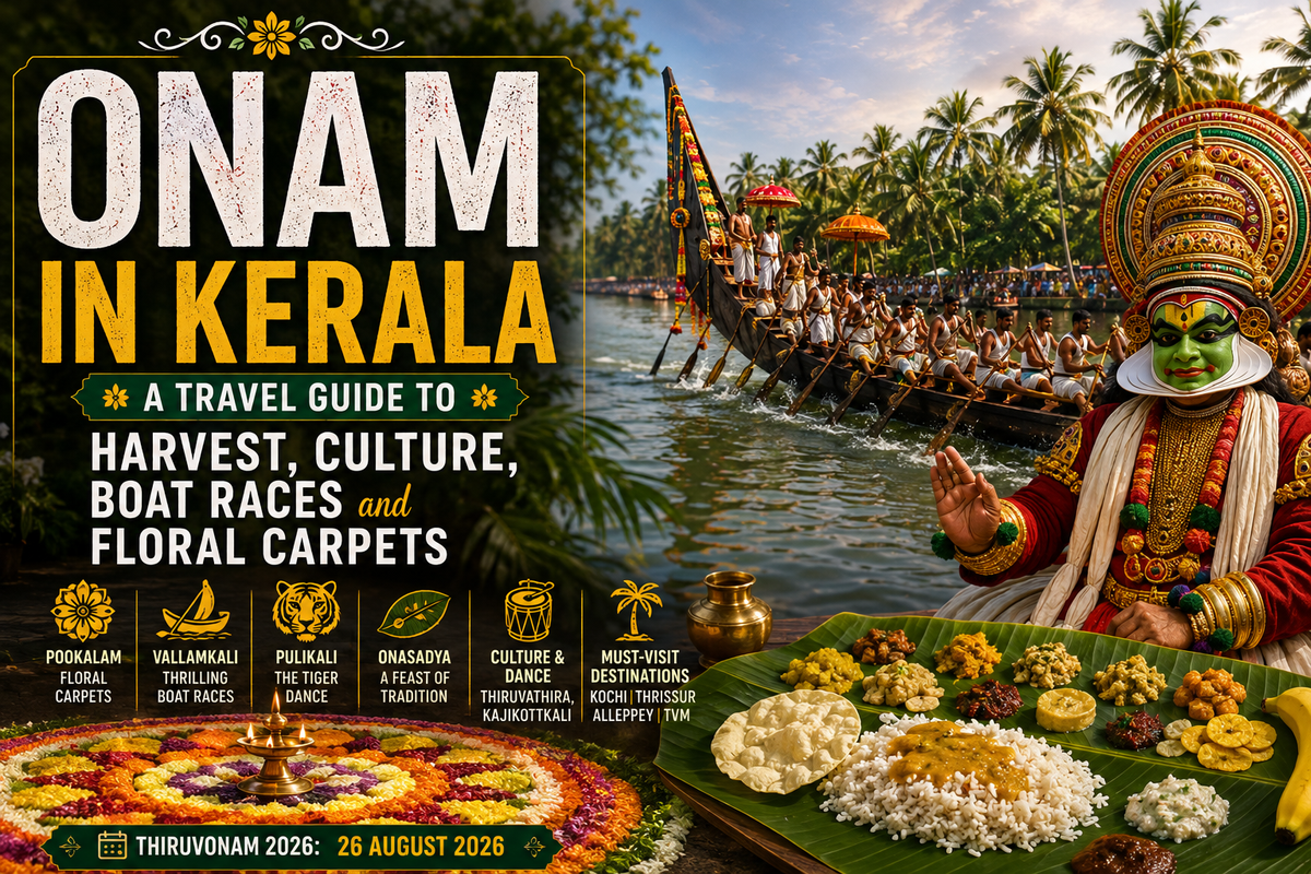 Onam in Kerala: A Travel Guide to Harvest, Culture, Boat Races and Floral Carpets