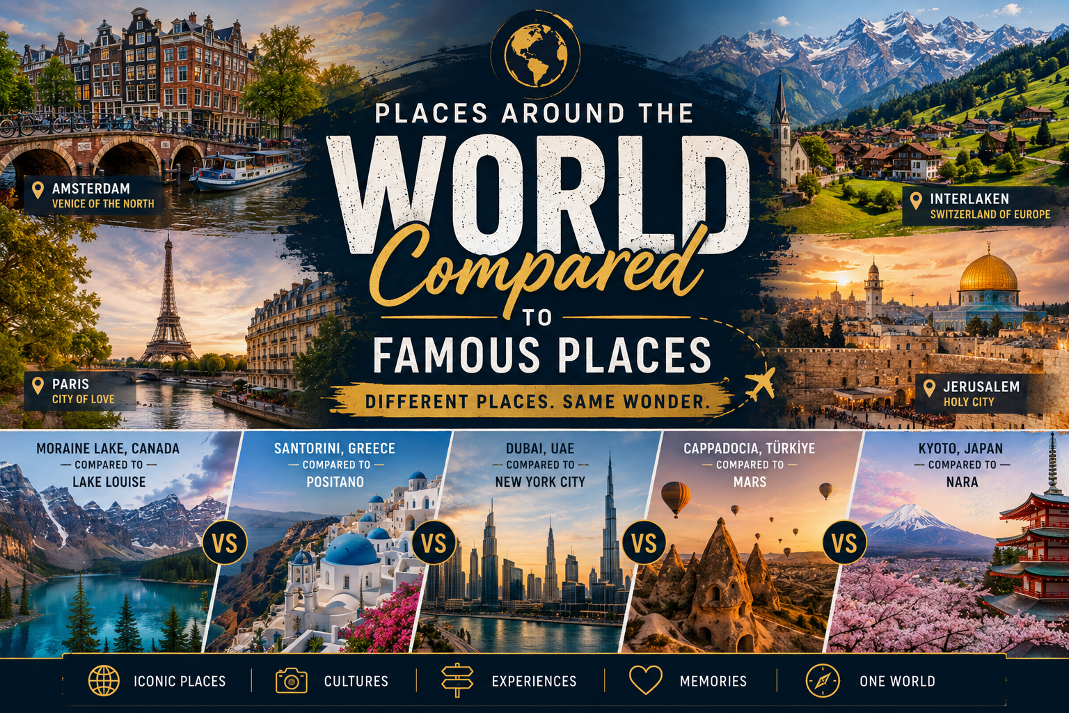 Places Around the World Compared to Famous Places