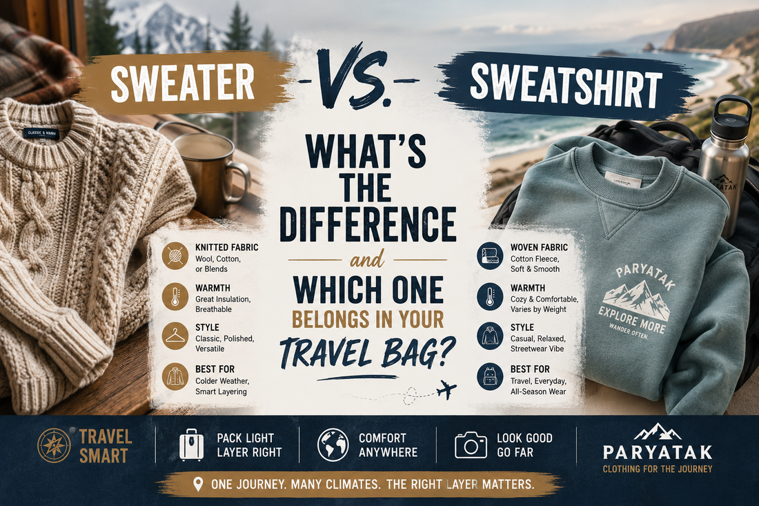 Sweater vs. Sweatshirt: What's the Difference and Which One Belongs in Your Travel Bag?
