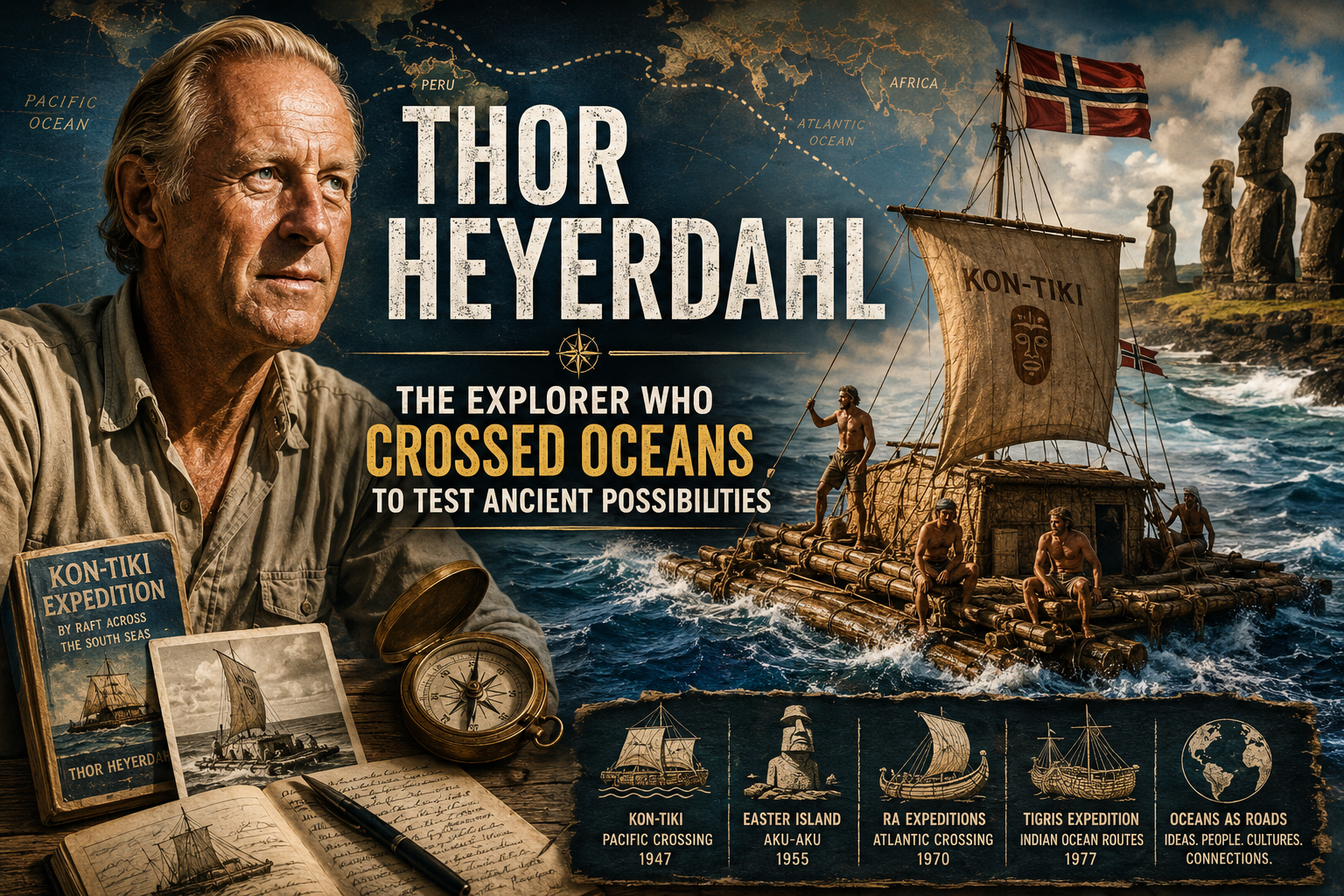 Thor Heyerdahl: The Explorer Who Crossed Oceans to Test Ancient Possibilities