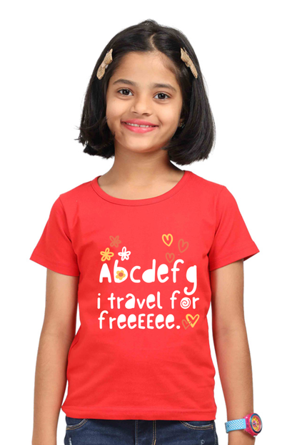 Abcdefg I travel for free Girl's T-shirt