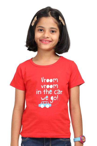 Vroom vroom in the car we go! Girl's T-shirt