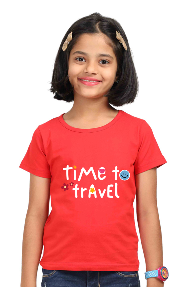 Time to Travel Girl's Top