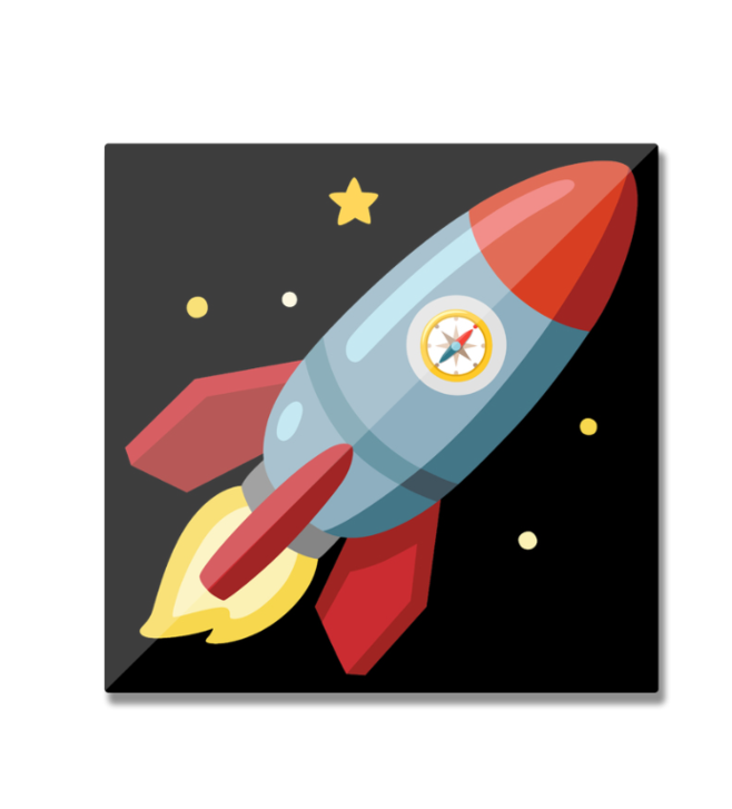 Adventurous Rocket Magnet