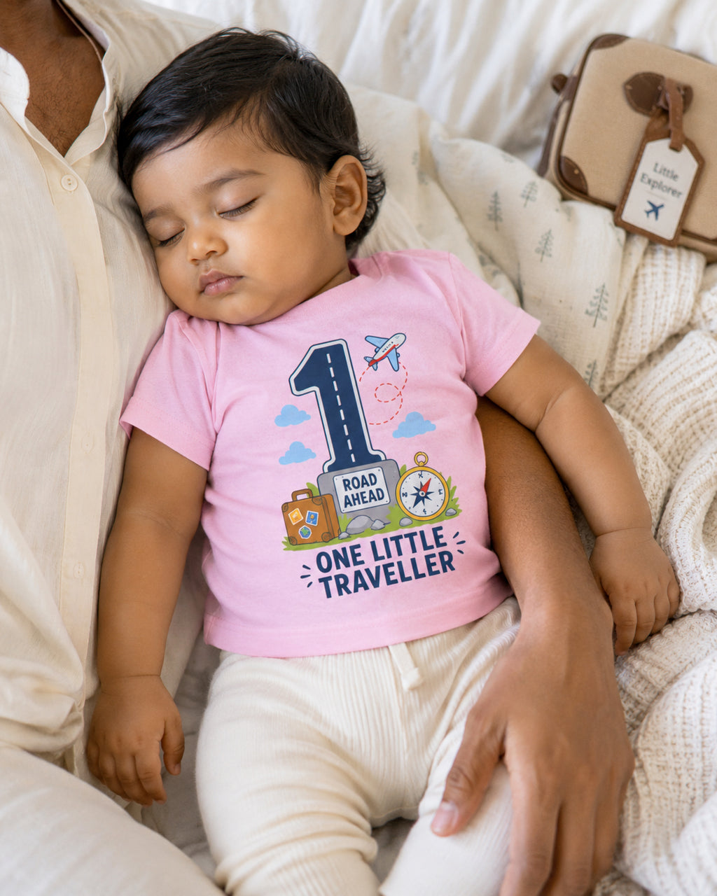 One Little Traveller - Age 1 Birthday T-shirt
