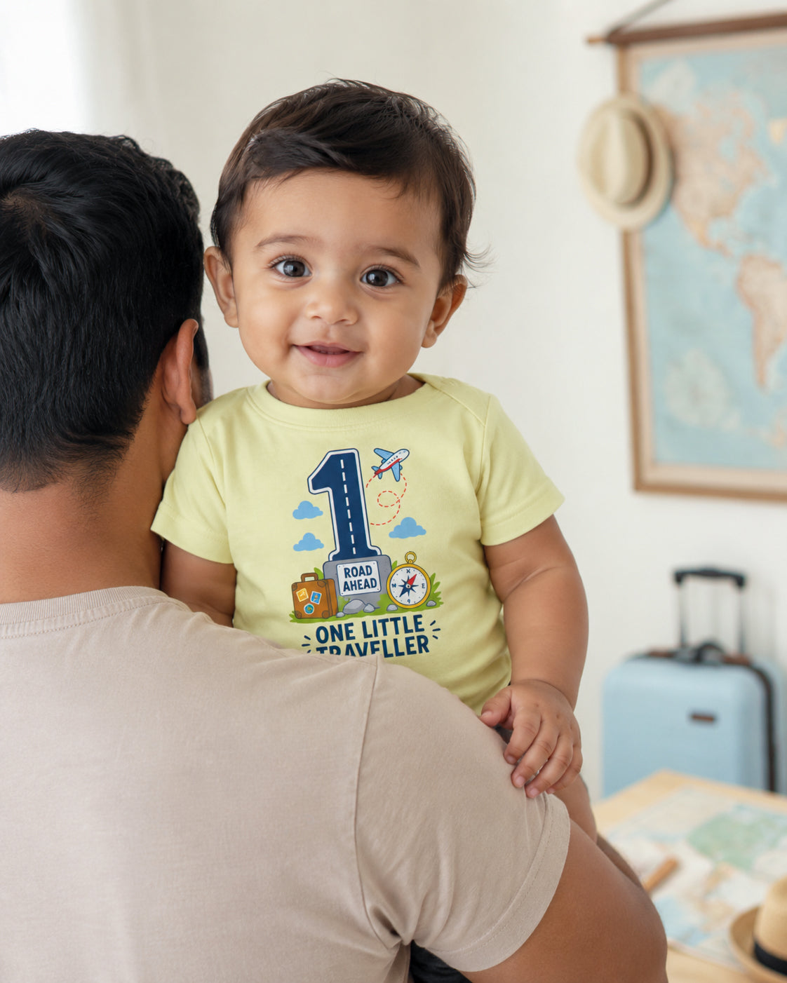 One Little Traveller - Age 1 Birthday T-shirt