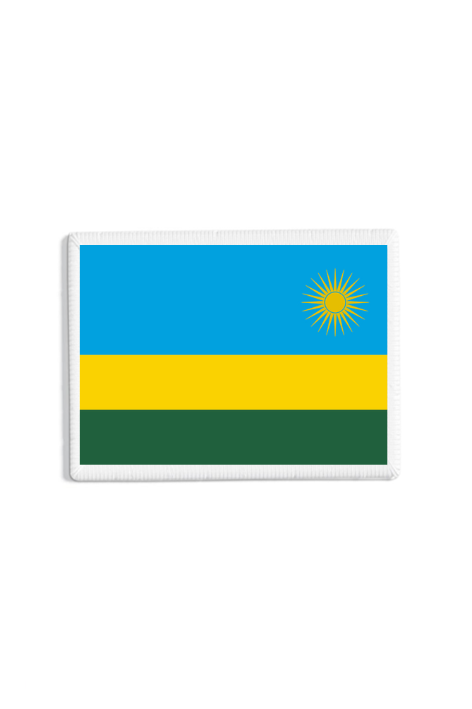 Rwanda Flag Patch White