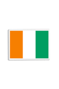 Ivory Coast Flag Patch White