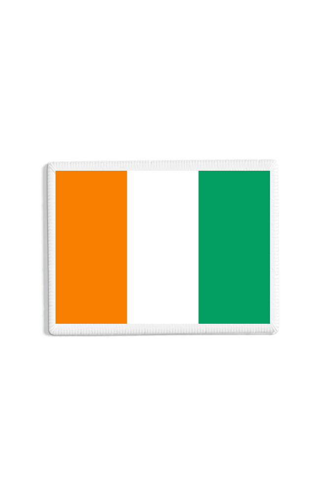 Ivory Coast Flag Patch White