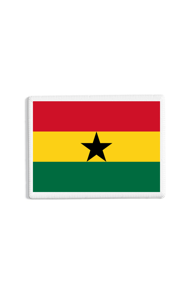 Ghana Flag Patch White