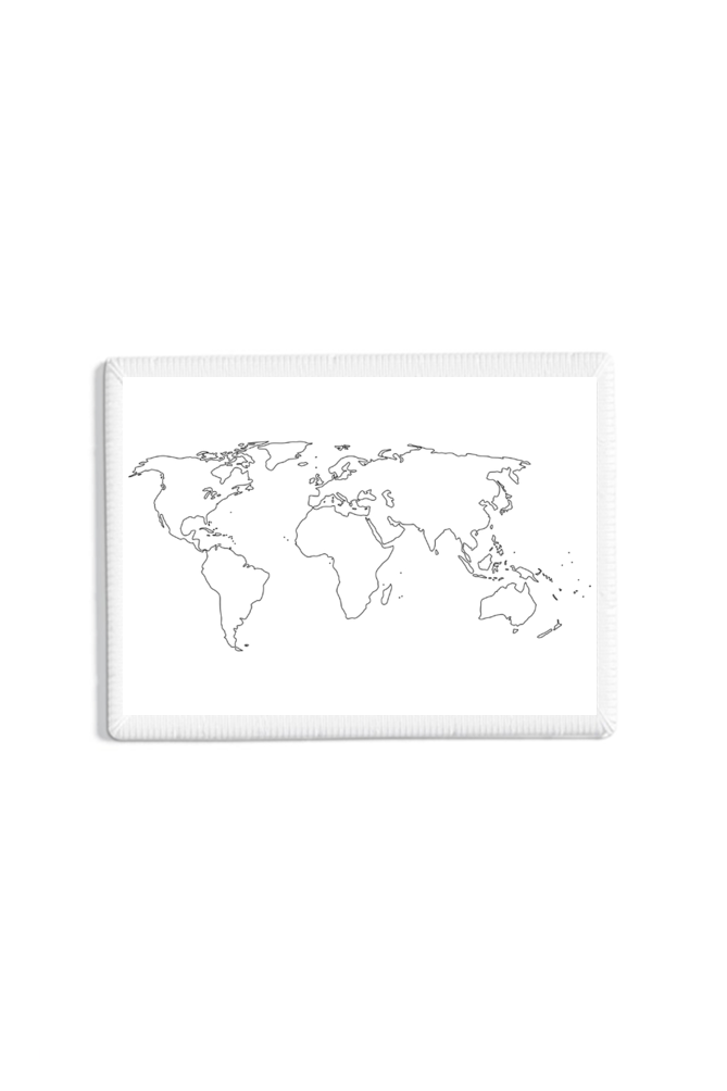 World Map Patch // White