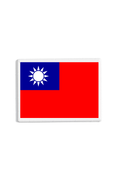 Taiwan Flag Patch White