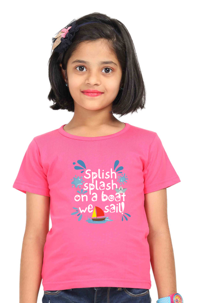 Splish splash on a boat we sail Girl's T-shirt