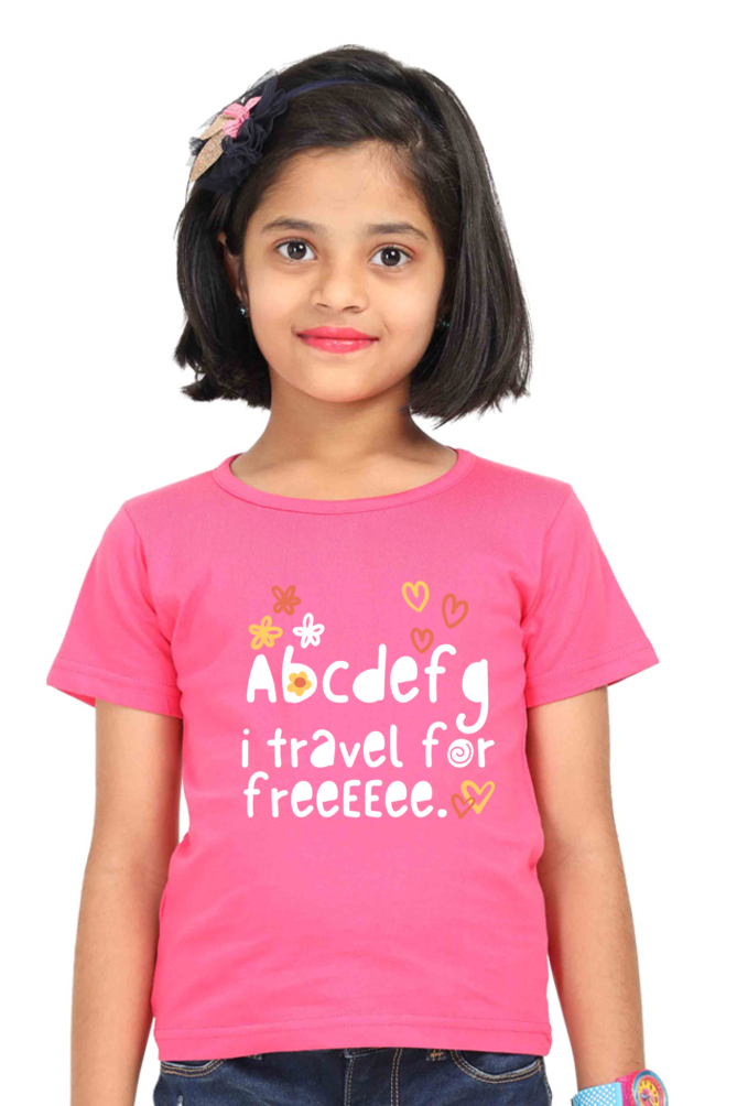 Abcdefg I travel for free Girl's T-shirt