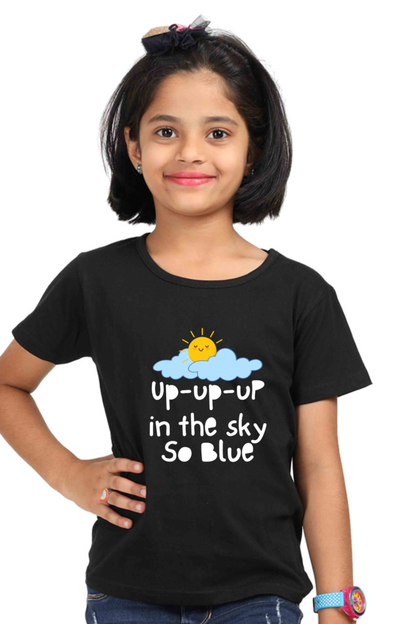 Up-up-up in the Sky so Blue Girl's T-shirt