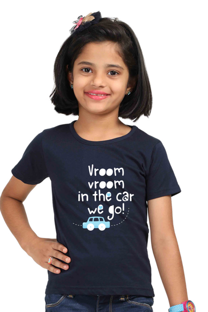 Vroom vroom in the car we go! Girl's T-shirt