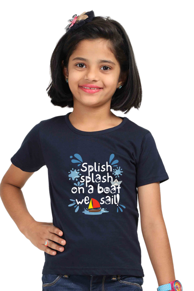 Splish splash on a boat we sail Girl's T-shirt