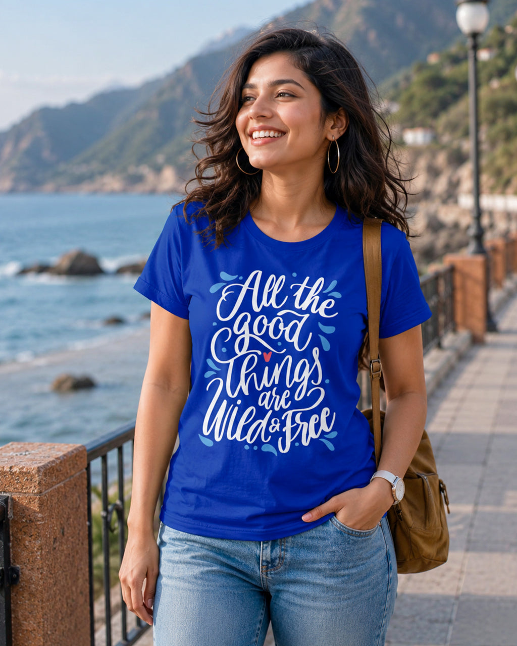 All The Good Things Are Wild & Free Women's Quote T-shirt