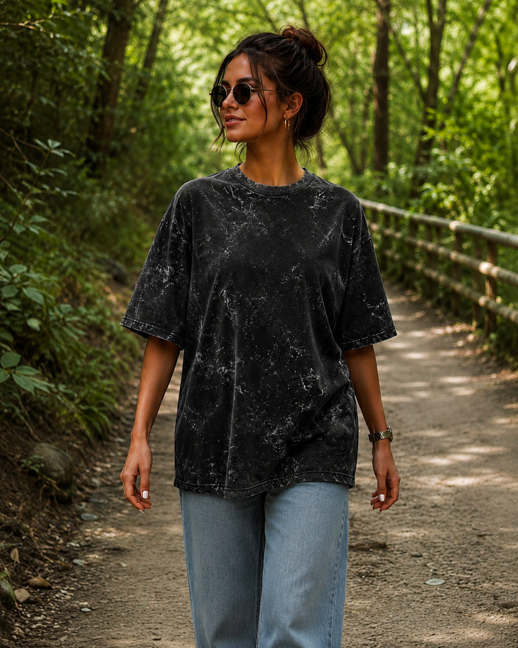 Plain Acid Wash Oversized T-shirts