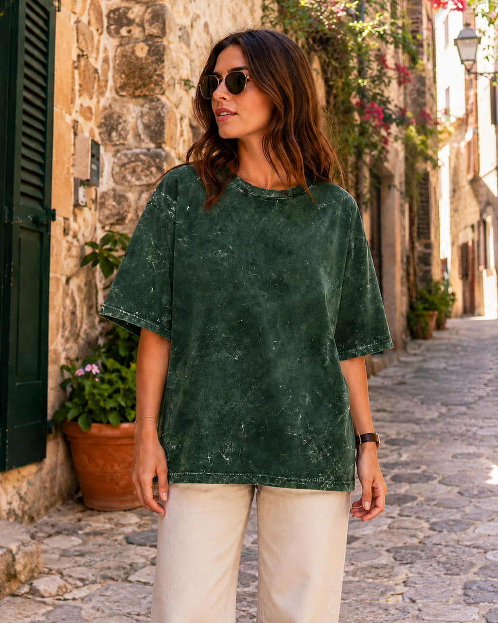 Plain Acid Wash Oversized T-shirts